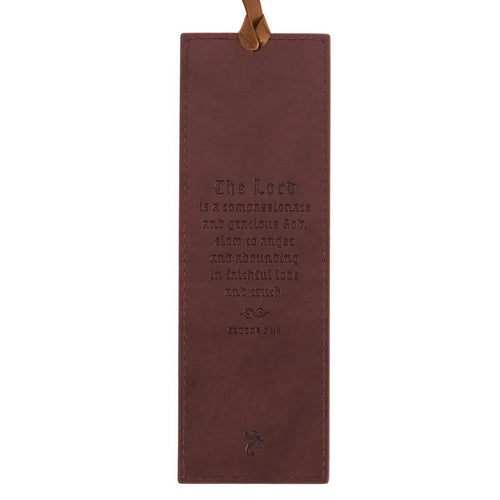 Bookmark Faux Leather Brown Names of God
