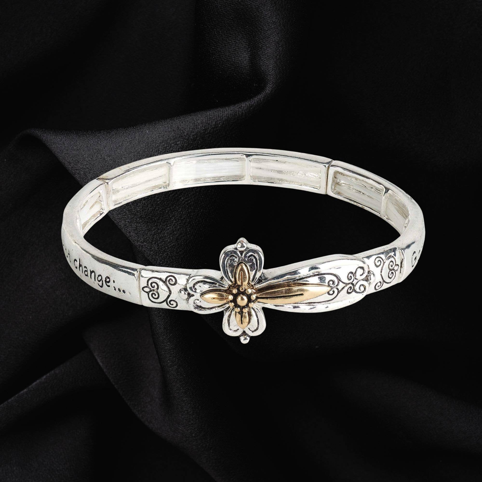 SERENITY PRAYER SIDEWAYS CROSS BRACELET